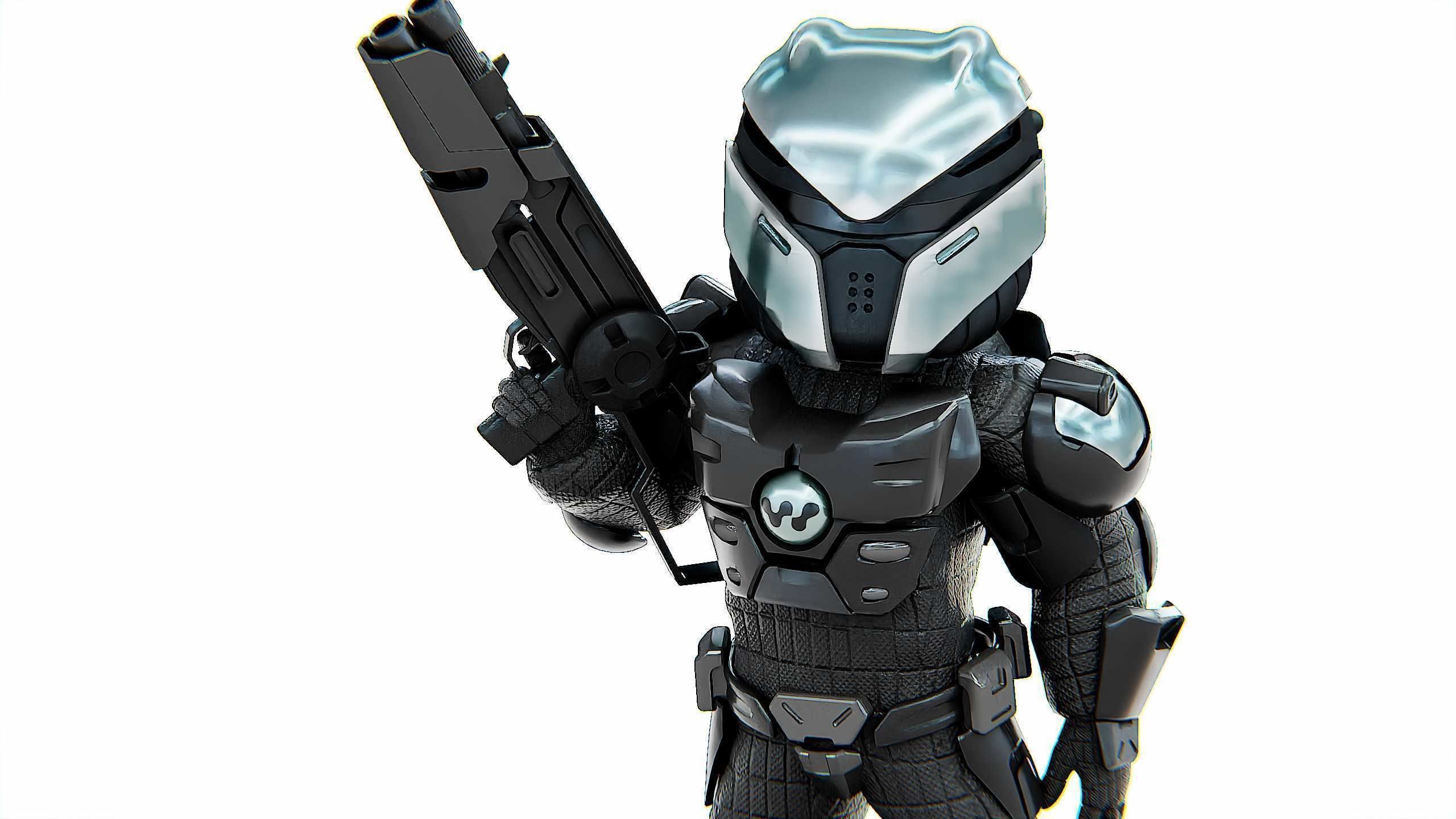 CYBER SOLDIER XC-700 Rigged for Unreal Engine - Unity - MIXAMO 3D model_26