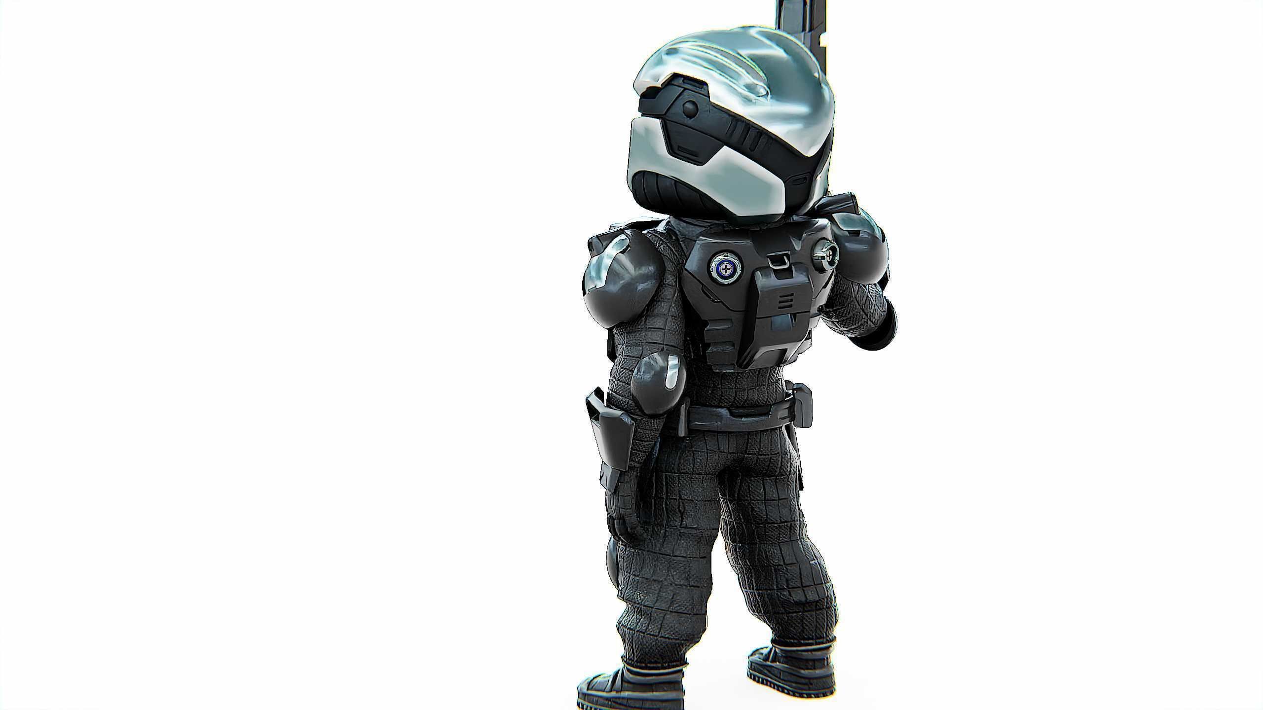 CYBER SOLDIER XC-700 Rigged for Unreal Engine - Unity - MIXAMO 3D model_14