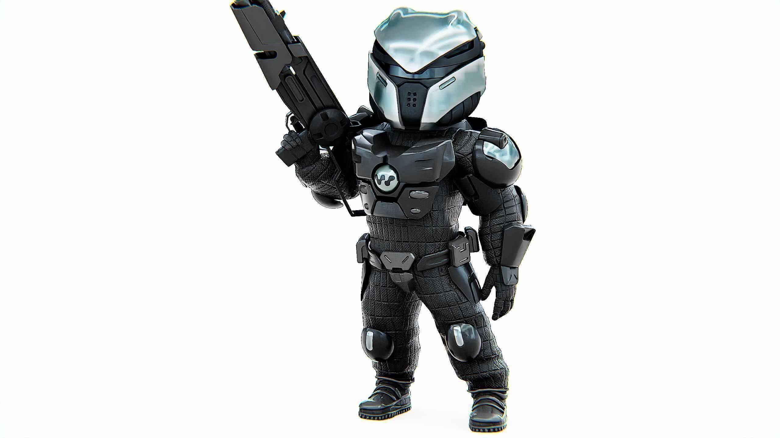 CYBER SOLDIER XC-700 Rigged for Unreal Engine - Unity - MIXAMO 3D model_20