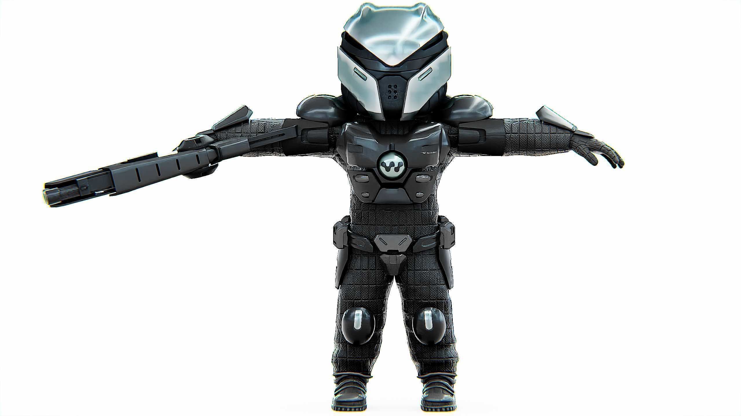 CYBER SOLDIER XC-700 Rigged for Unreal Engine - Unity - MIXAMO 3D model_29