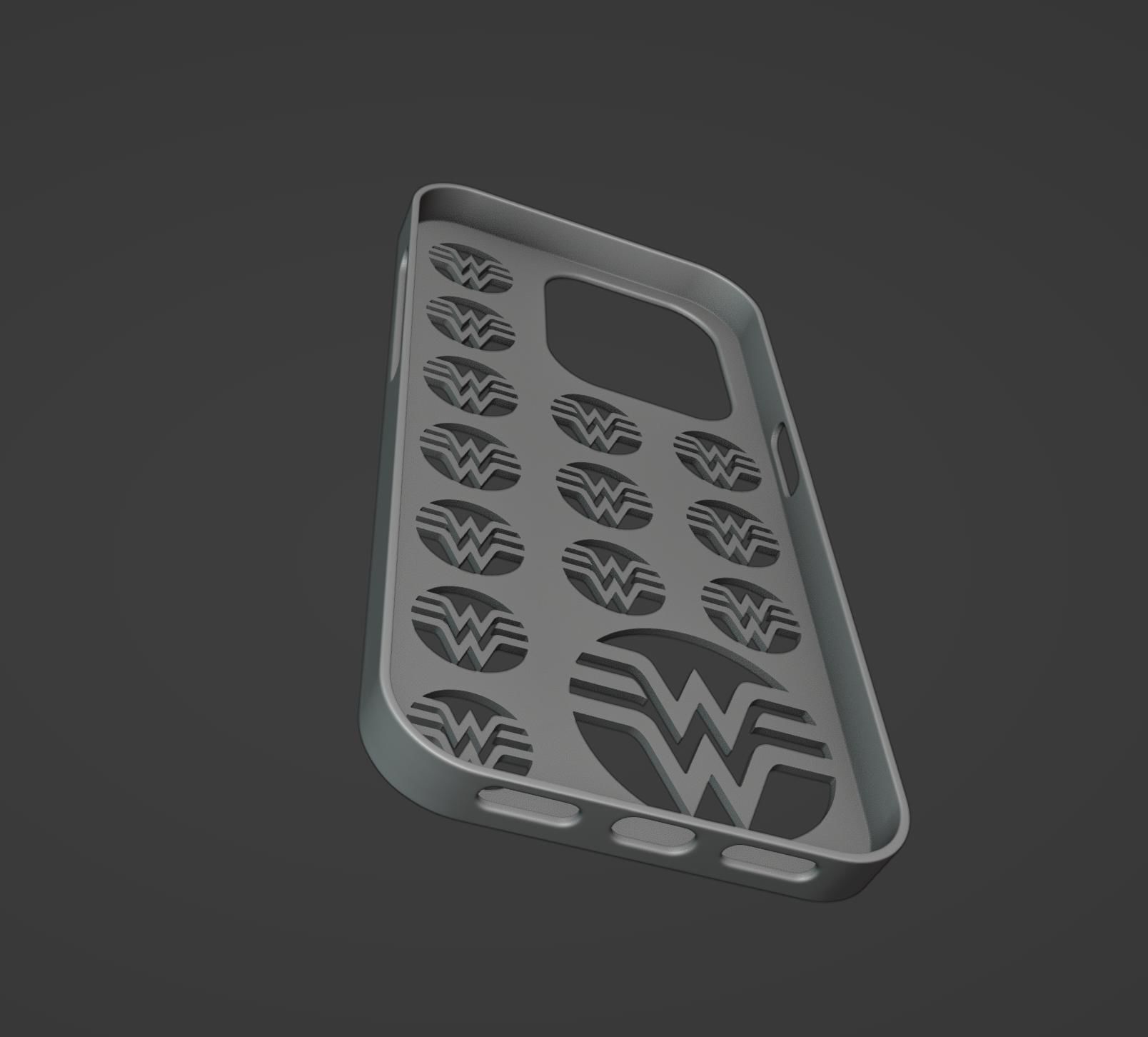 iPhone 14 pro Wonder Woman case 3D print model_9