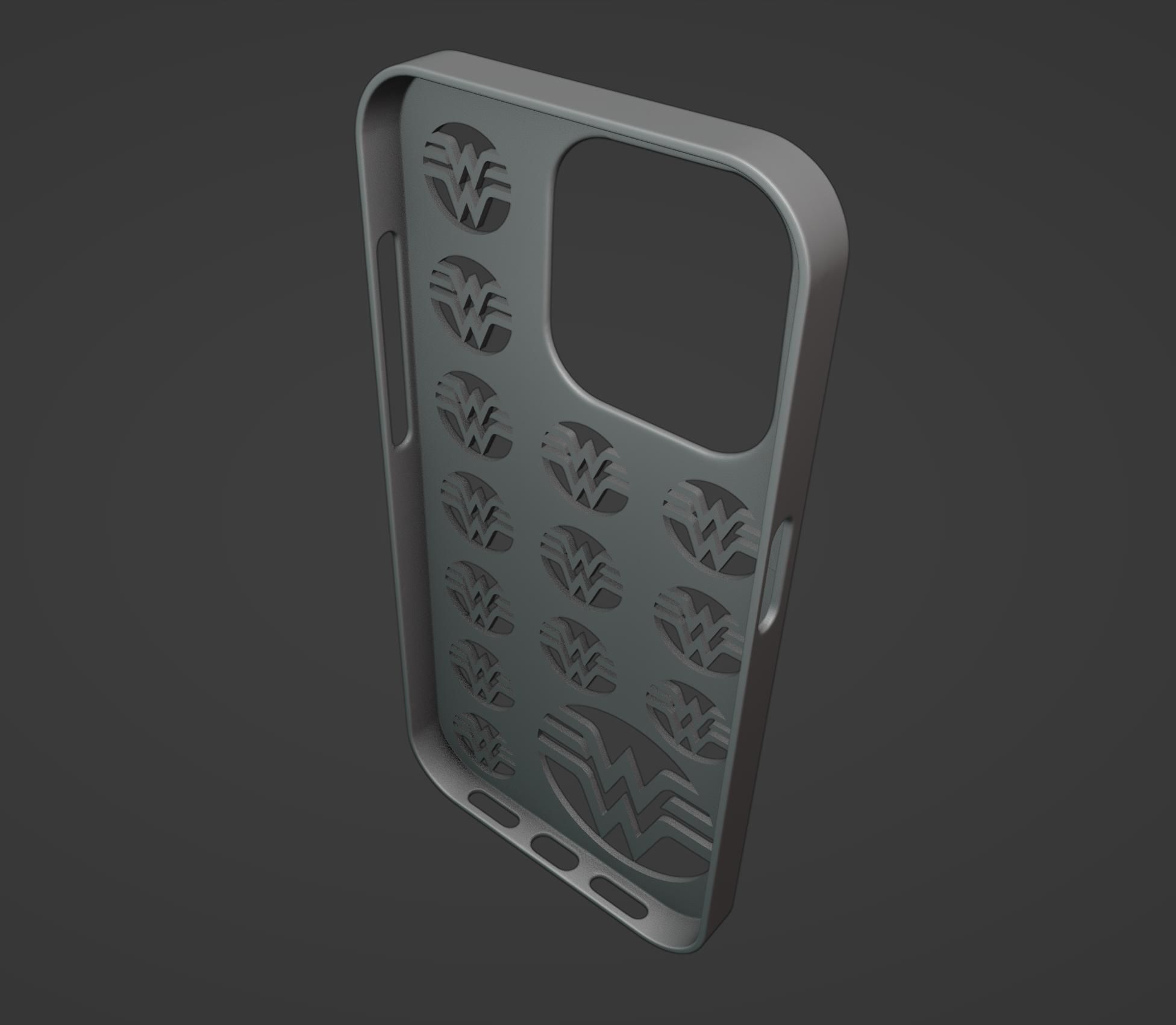iPhone 14 pro Wonder Woman case 3D print model_10