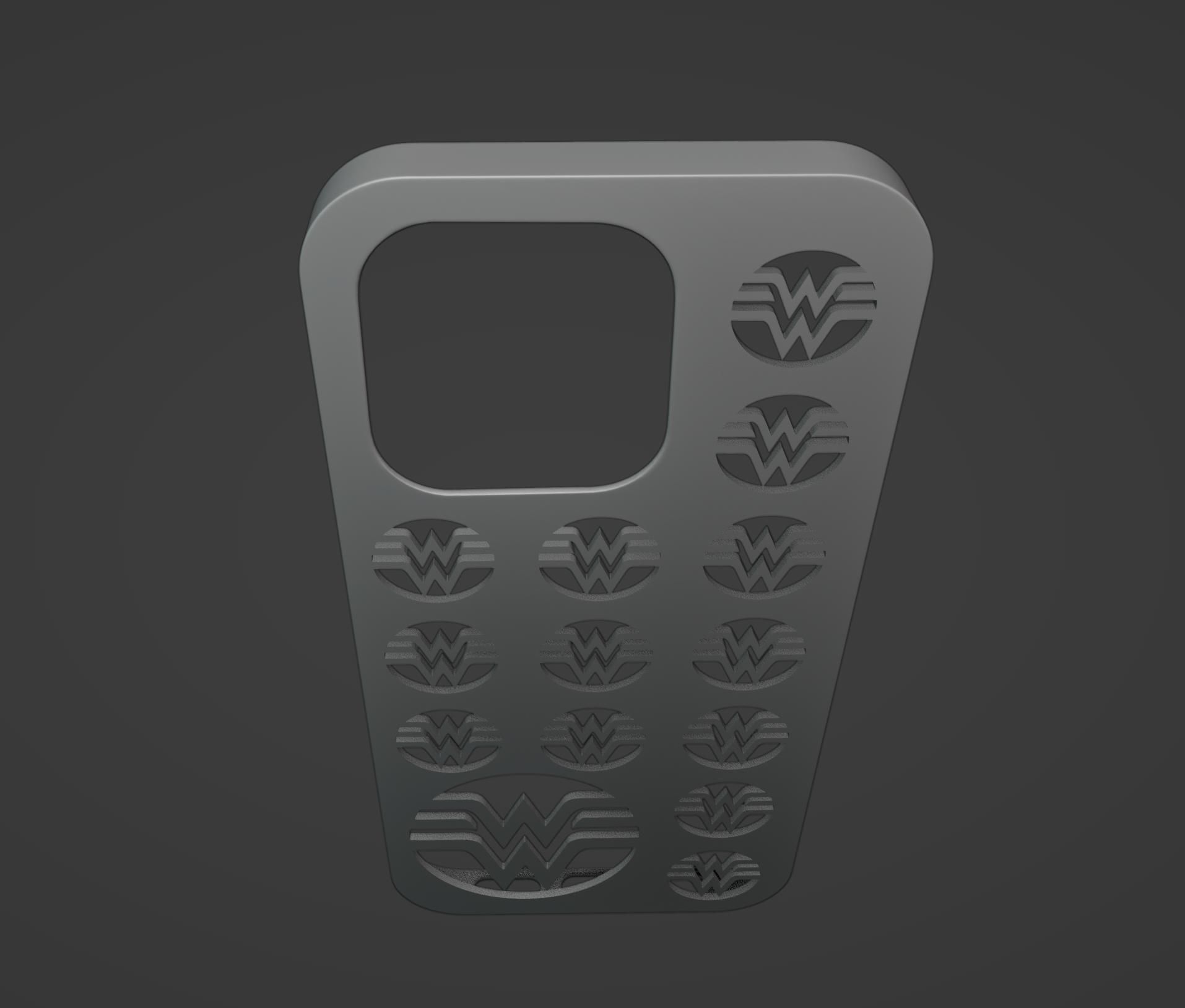 iPhone 14 pro Wonder Woman case 3D print model_4