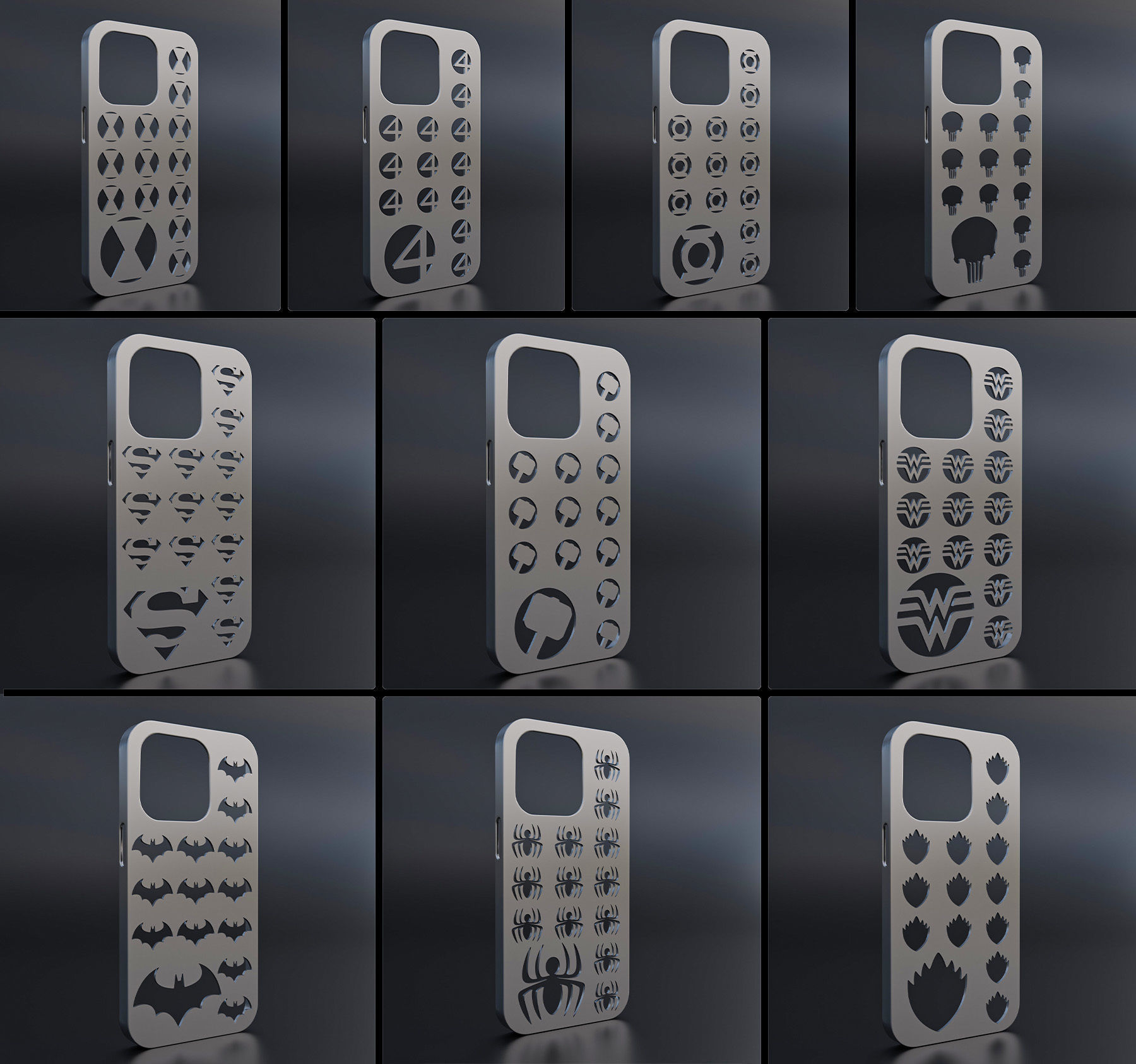 iPhone 14 pro Wonder Woman case 3D print model_12