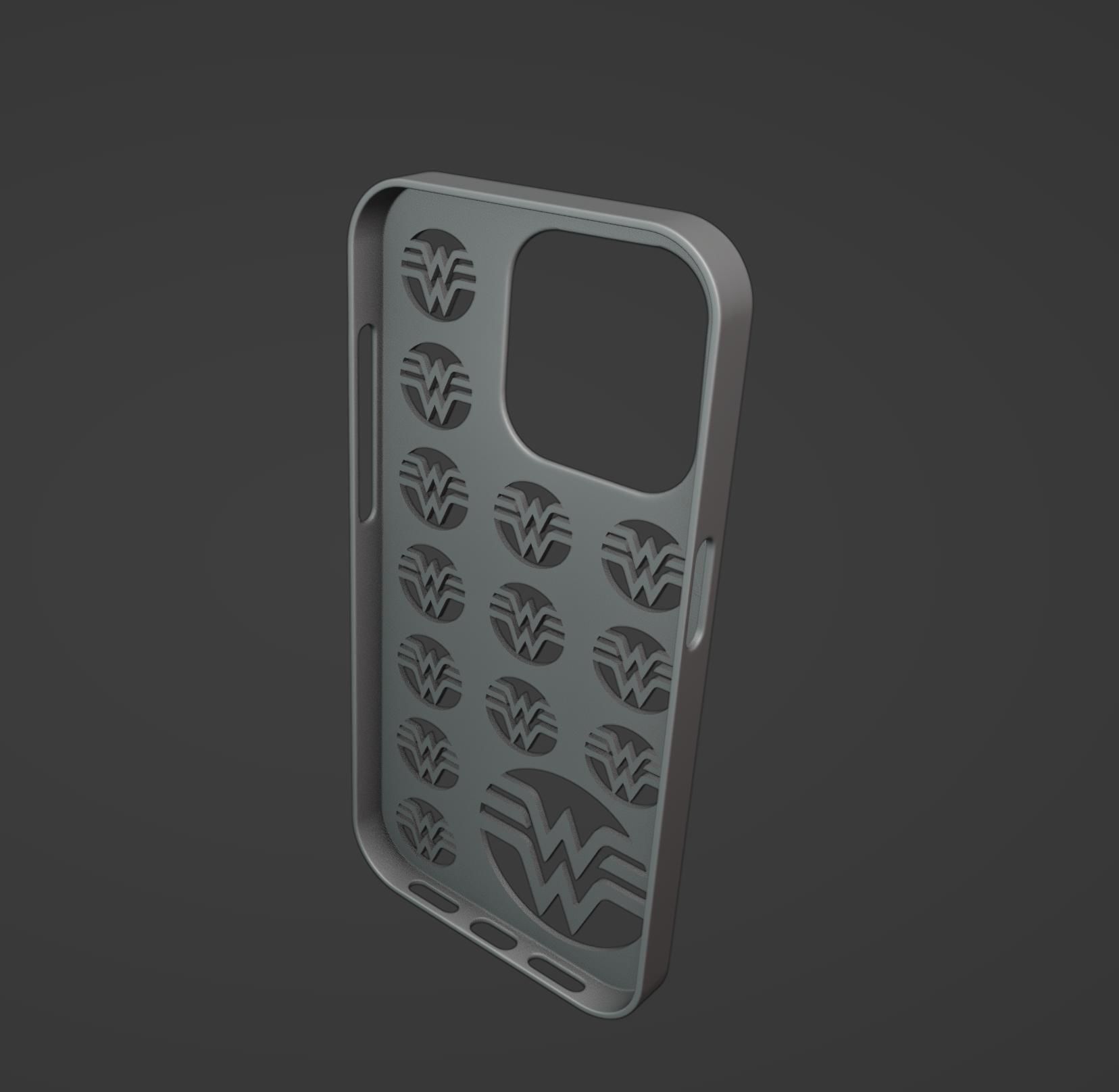iPhone 14 pro Wonder Woman case 3D print model_7