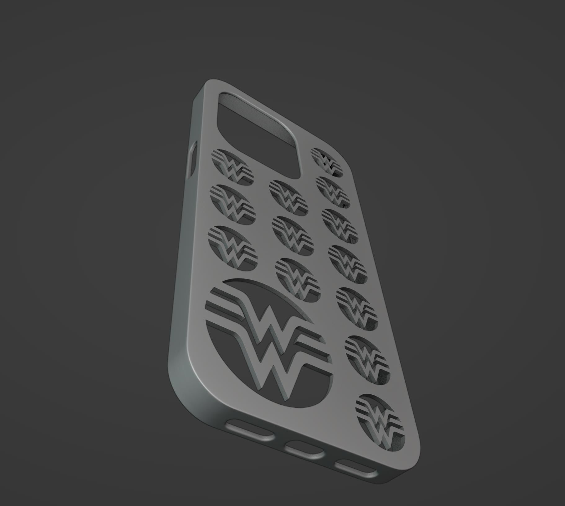iPhone 14 pro Wonder Woman case 3D print model_5