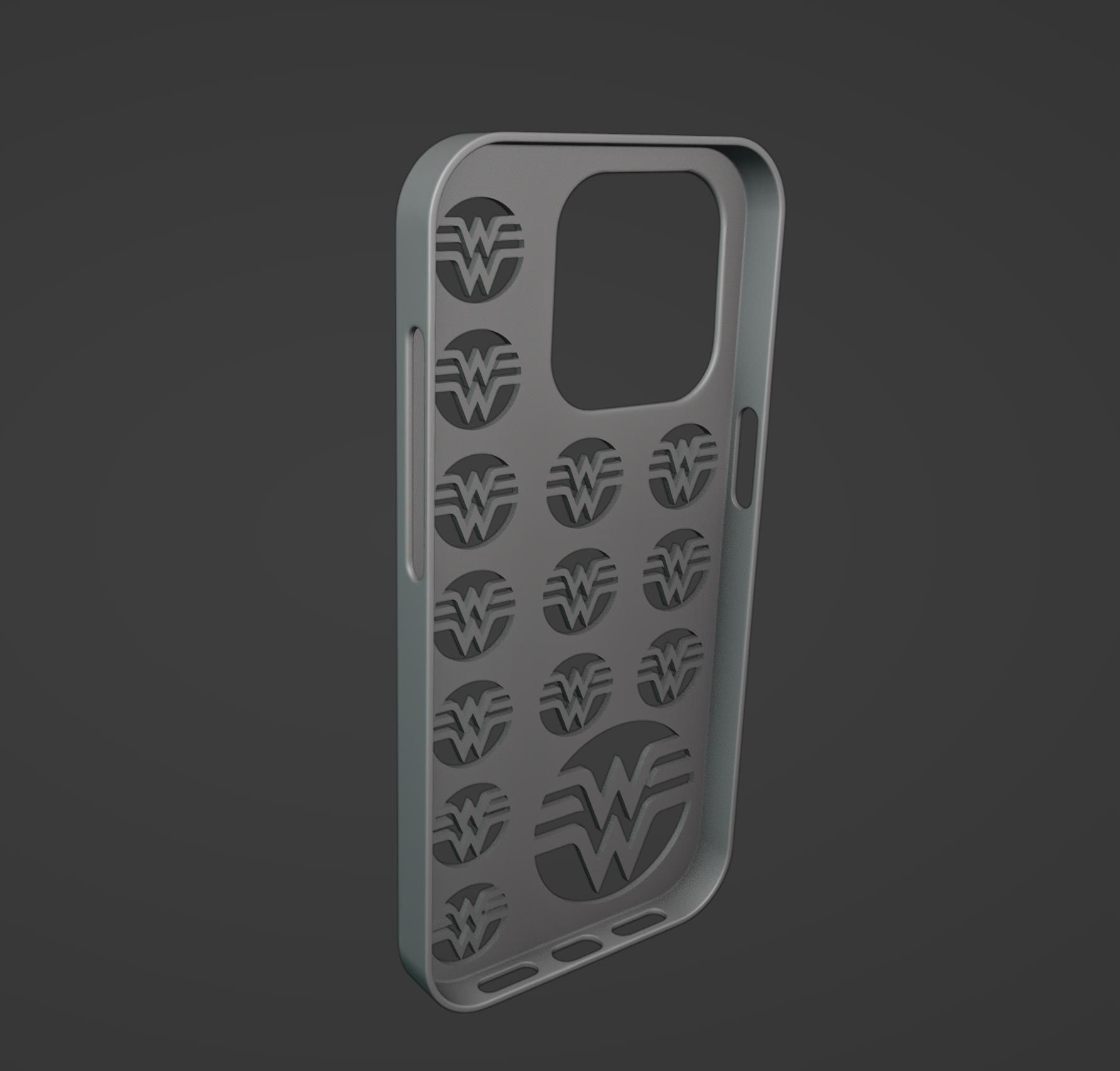 iPhone 14 pro Wonder Woman case 3D print model_8