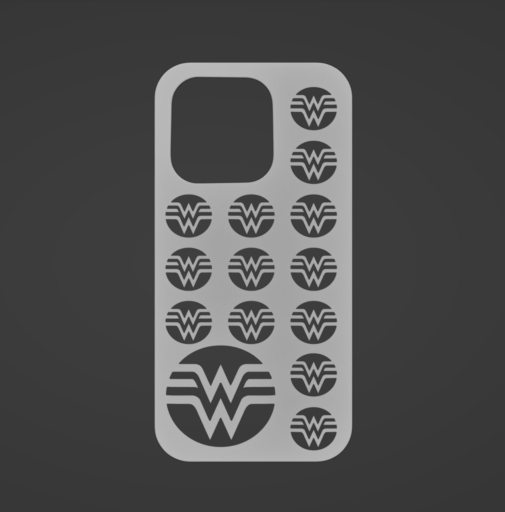 iPhone 14 pro Wonder Woman case 3D print model_3