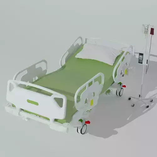 Intensive Care Bed 6 - 4K 3D model