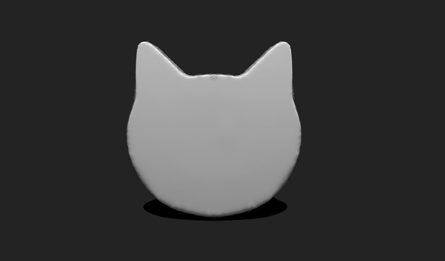 Cat Head 01 Pendant Keychain - 3D STL File for 3D Printing 3D print model_6