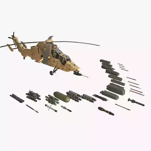 EC-665 Tiger HAD Block 2 France Complex Low-poly 3D model