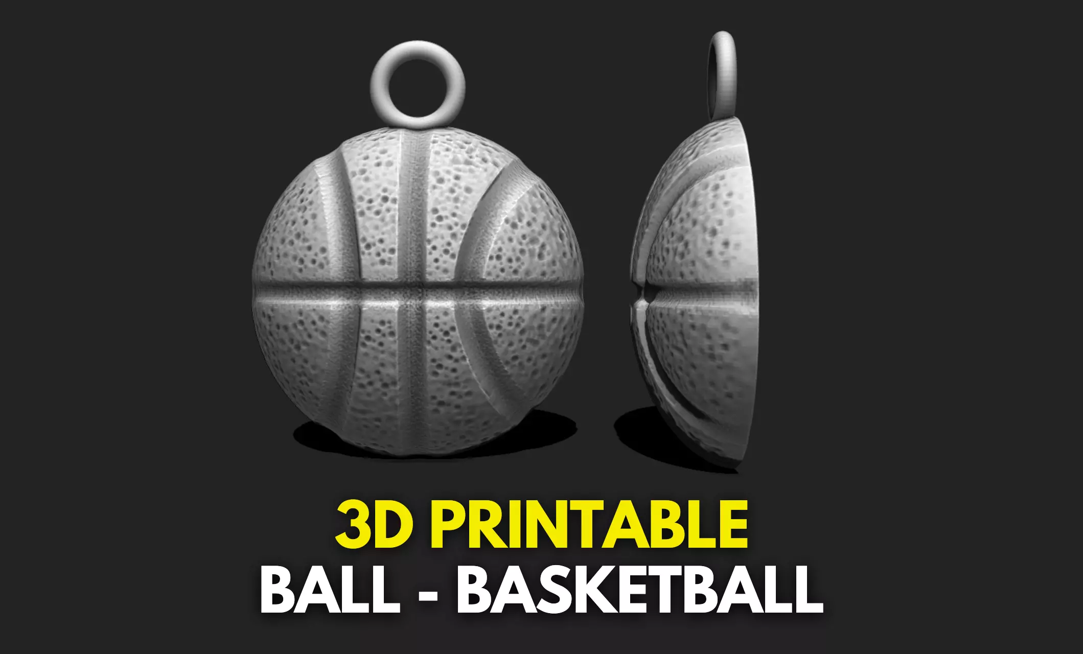 Ball Basketball Pendant Medal - 3D STL File for 3D Printing 3D print model