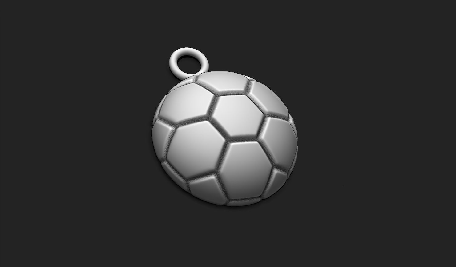 Ball Soccer Pendant Medal - 3D STL File for 3D Printing 3D print model_3