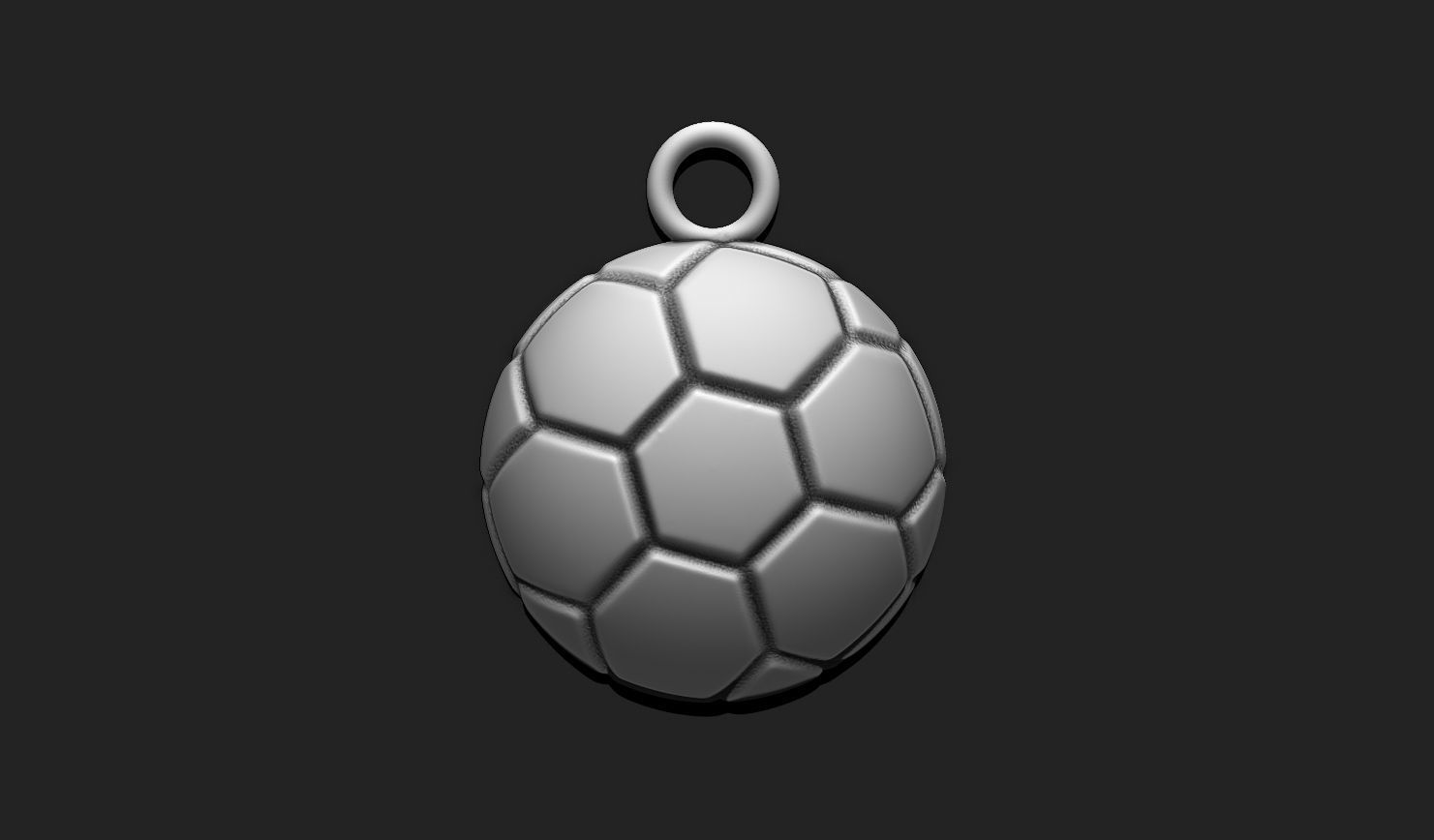 Ball Soccer Pendant Medal - 3D STL File for 3D Printing 3D print model_2