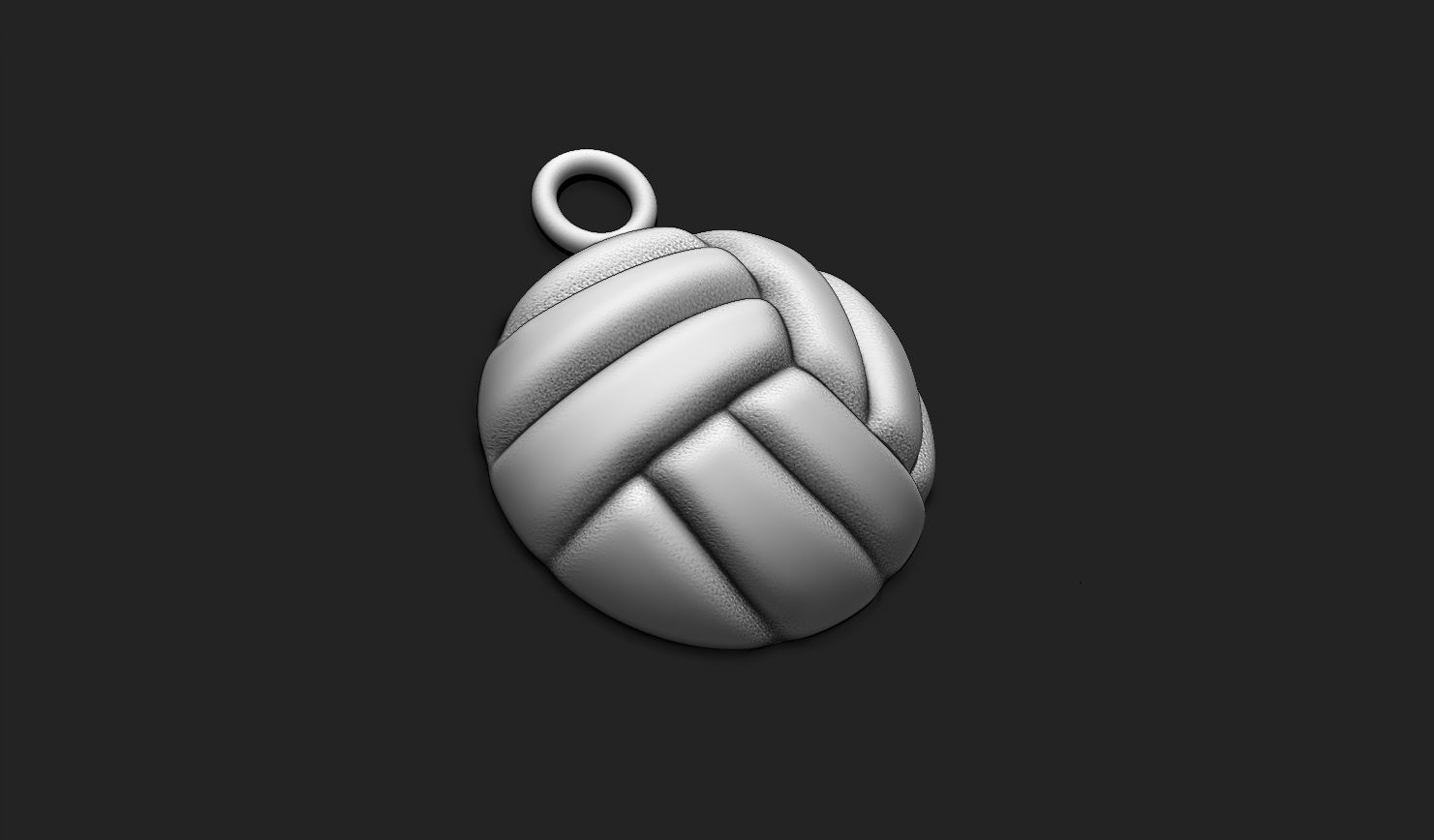 Ball Volleyball Pendant Medal - 3D STL File for 3D Printing 3D print model_2