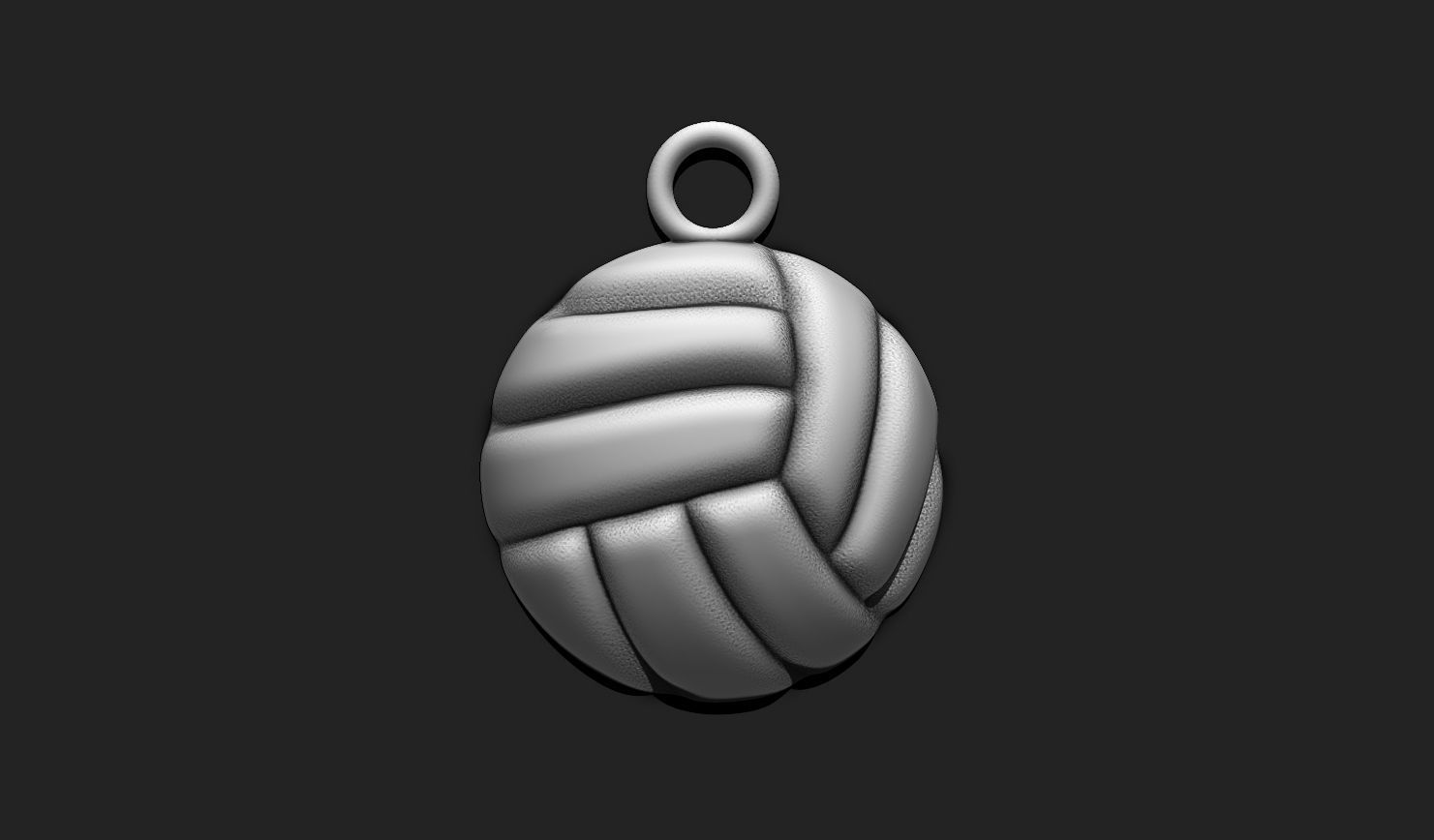 Ball Volleyball Pendant Medal - 3D STL File for 3D Printing 3D print model_1