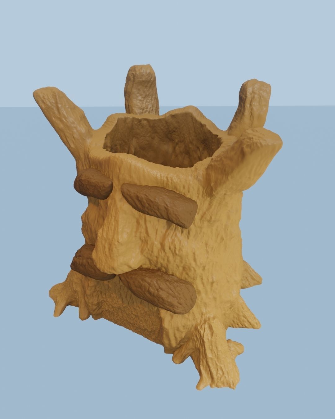 STL DEKU TREE FLOWER POT - THE LEGEND OF ZELDA 3D print model_1