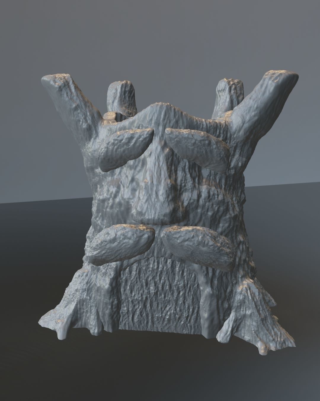 STL DEKU TREE FLOWER POT - THE LEGEND OF ZELDA 3D print model_5