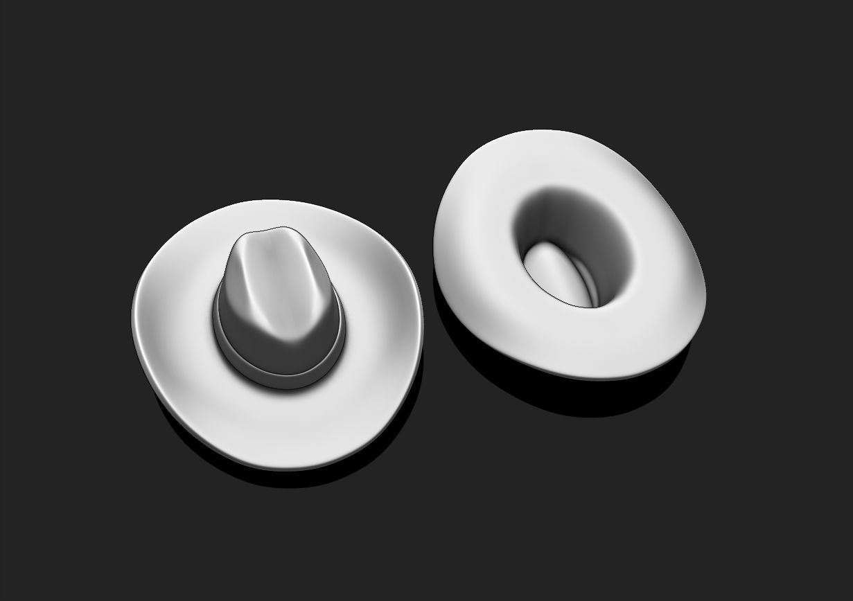 Ashtray Cigarette Holder Cowboy Hat - STL File for 3D Printing 3D print model_7