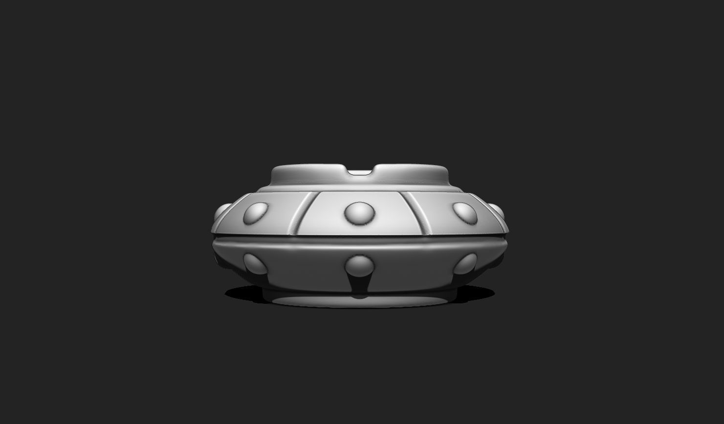 Ashtray Cigarette Holder Alien Ship - STL File for 3D Printing 3D print model_2