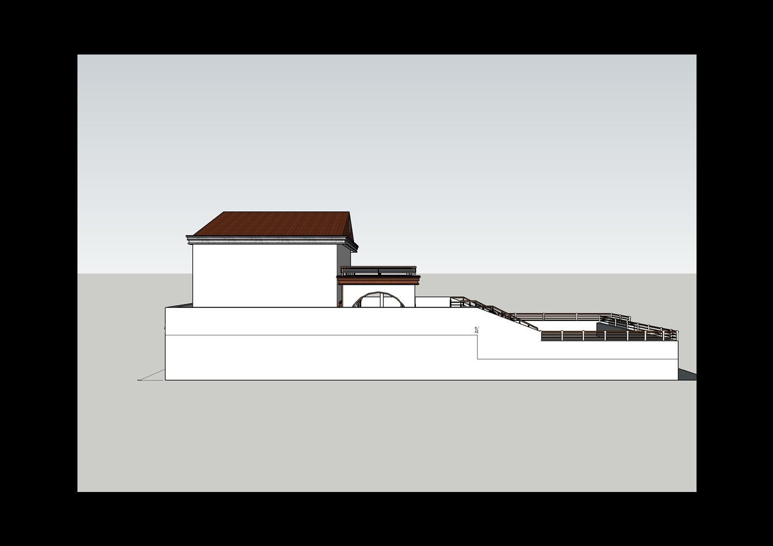 Pent house  Low-poly 3D model_1