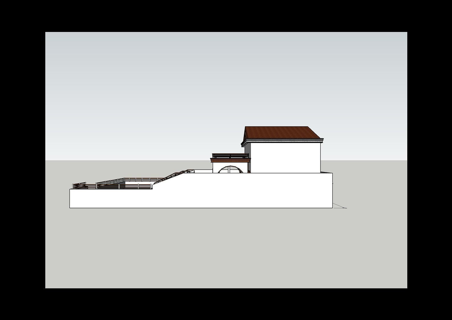 Pent house  Low-poly 3D model_2