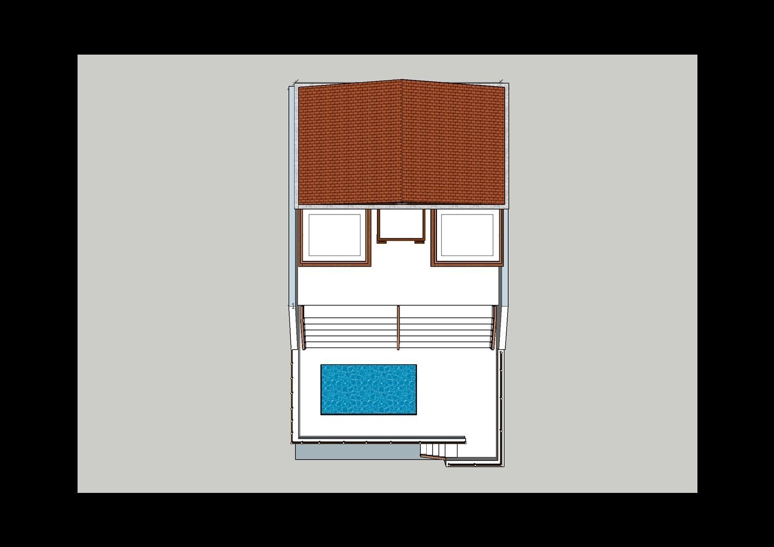 Pent house  Low-poly 3D model_3