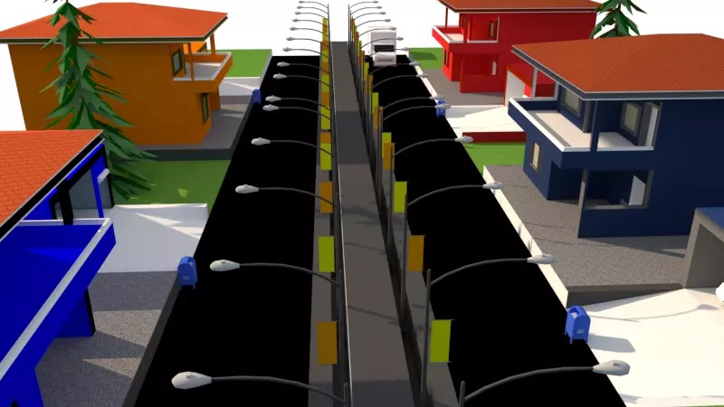 A row houses 3D model_0