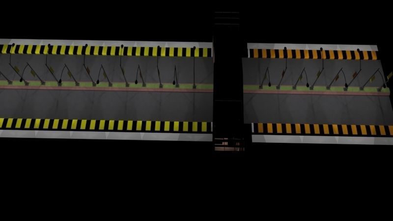 A toll plaza  Low-poly 3D model_1