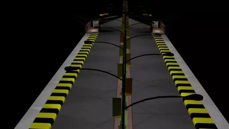 A toll plaza  Low-poly 3D model_0