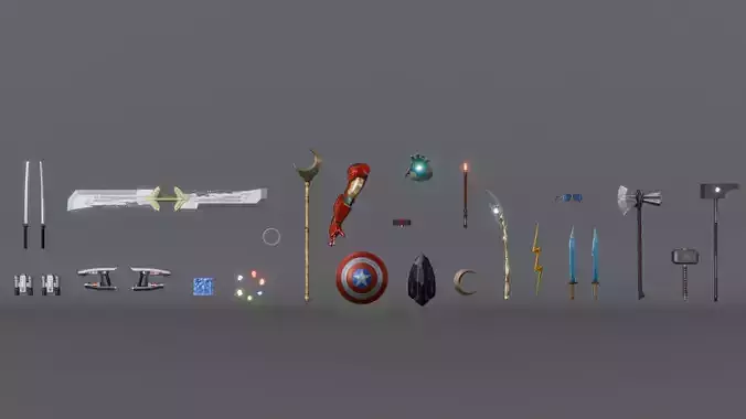 Ultimate Marvel Weapon Asset Pack - High Definition Bundle