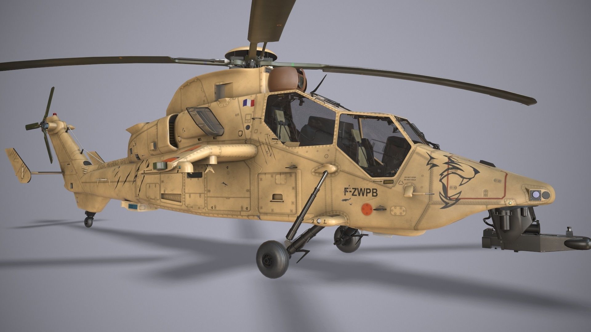 EC-665 Tiger HAD Block 2 France Static Low-poly 3D model_7