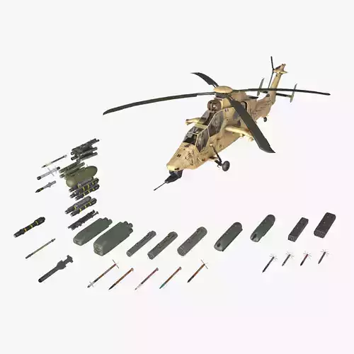 EC-665 Tiger HAD Block 2 France Static Low-poly 3D model