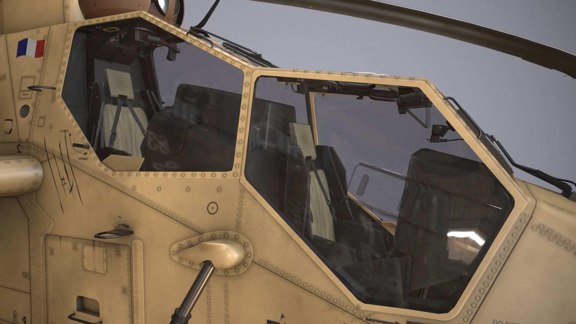 EC-665 Tiger HAD Block 2 France Static Low-poly 3D model_8