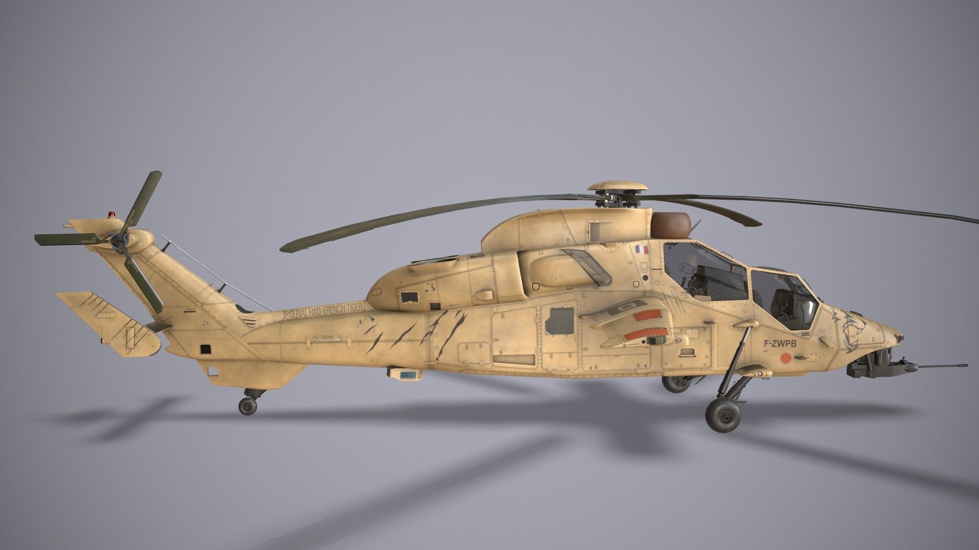 EC-665 Tiger HAD Block 2 France Static Low-poly 3D model_6