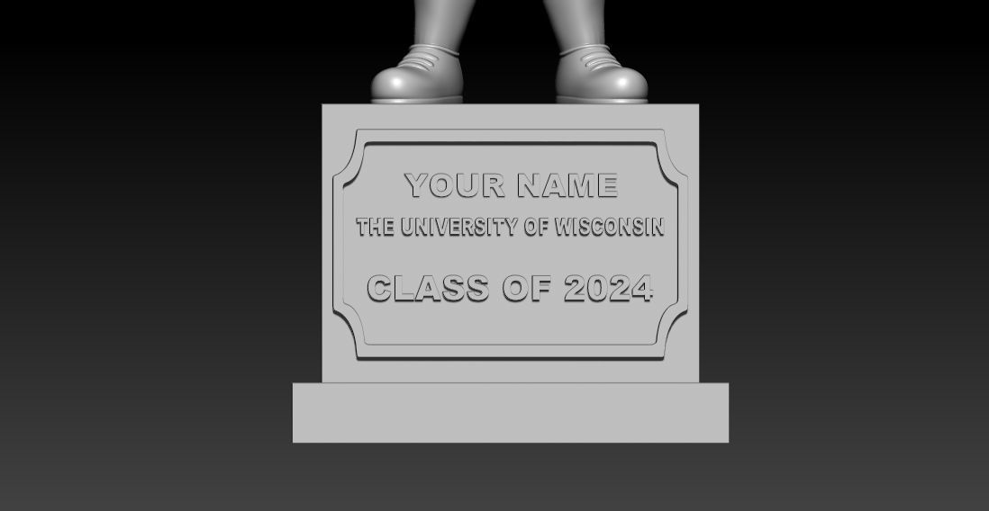 GRADUATION MASCOTUNIVERSITY OF WISCONSIN - 3D PRINT 3D print model_4