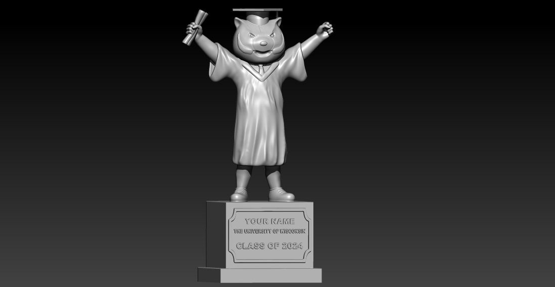 GRADUATION MASCOTUNIVERSITY OF WISCONSIN - 3D PRINT 3D print model_1