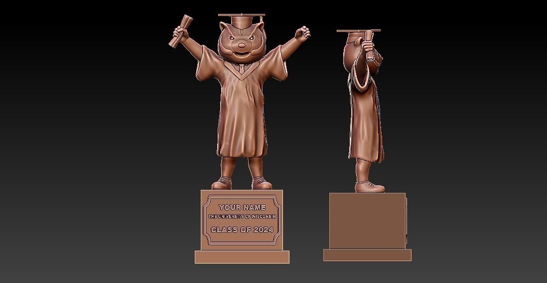 GRADUATION MASCOTUNIVERSITY OF WISCONSIN - 3D PRINT 3D print model_2