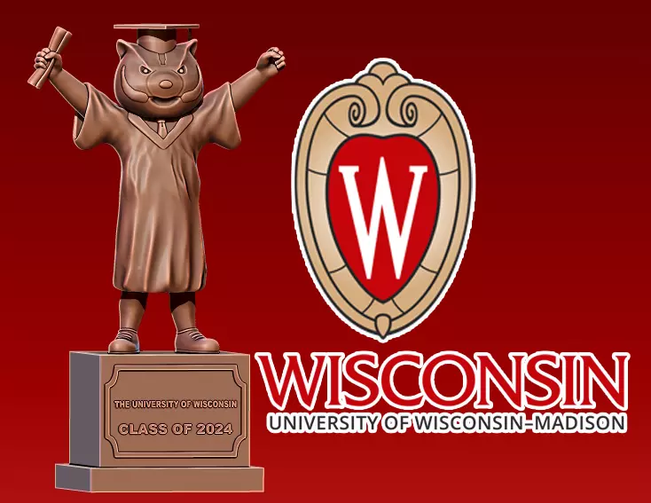 GRADUATION MASCOTUNIVERSITY OF WISCONSIN - 3D PRINT 3D print model_0