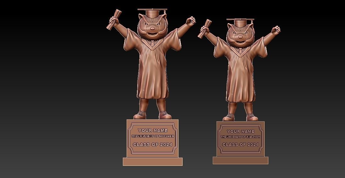 GRADUATION MASCOTUNIVERSITY OF WISCONSIN - 3D PRINT 3D print model_3