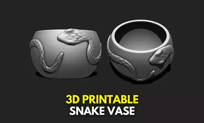 Snake Vase Home Decor - 3D STL File for 3D Printing
