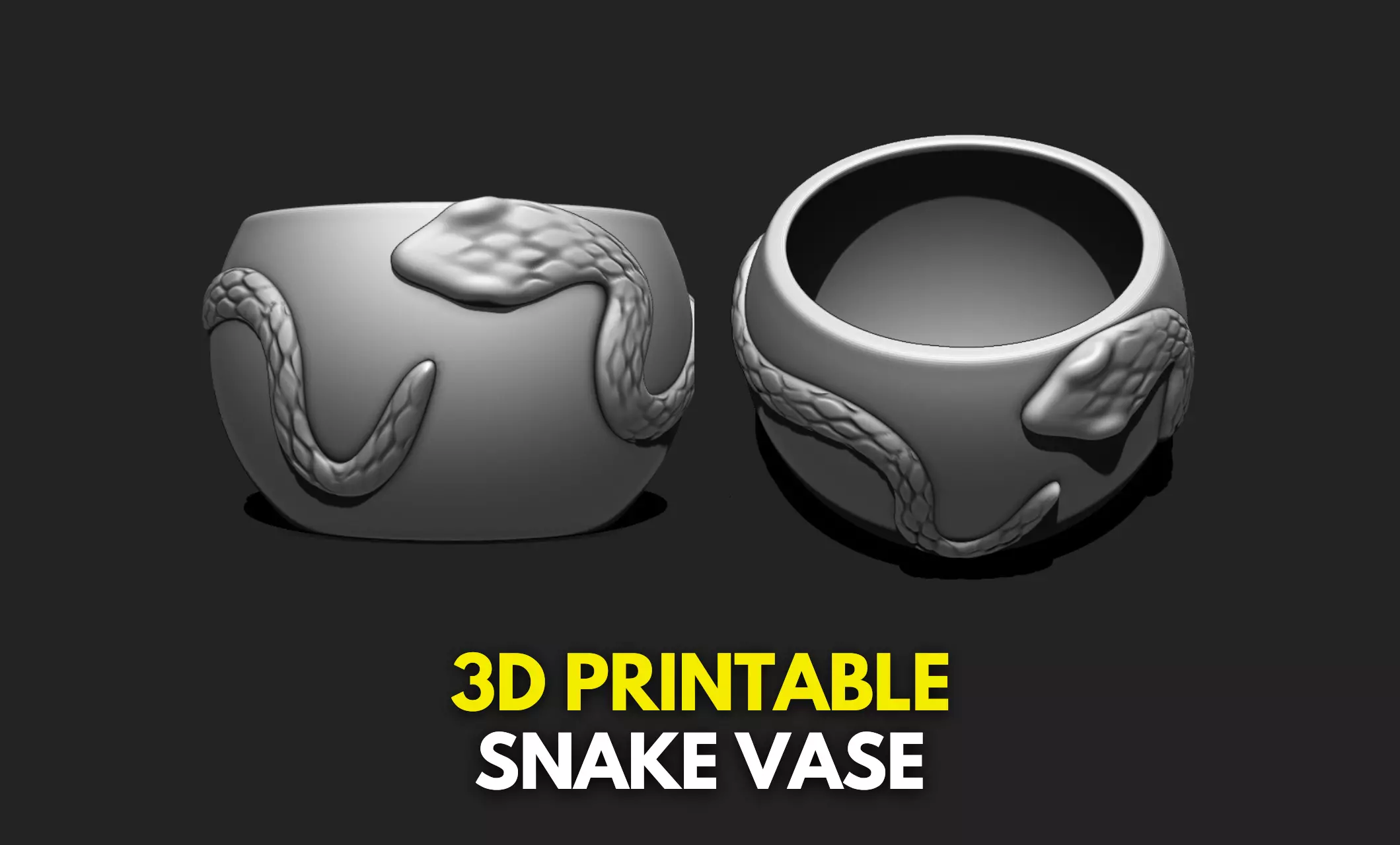 Snake Vase Home Decor - 3D STL File for 3D Printing 3D print model