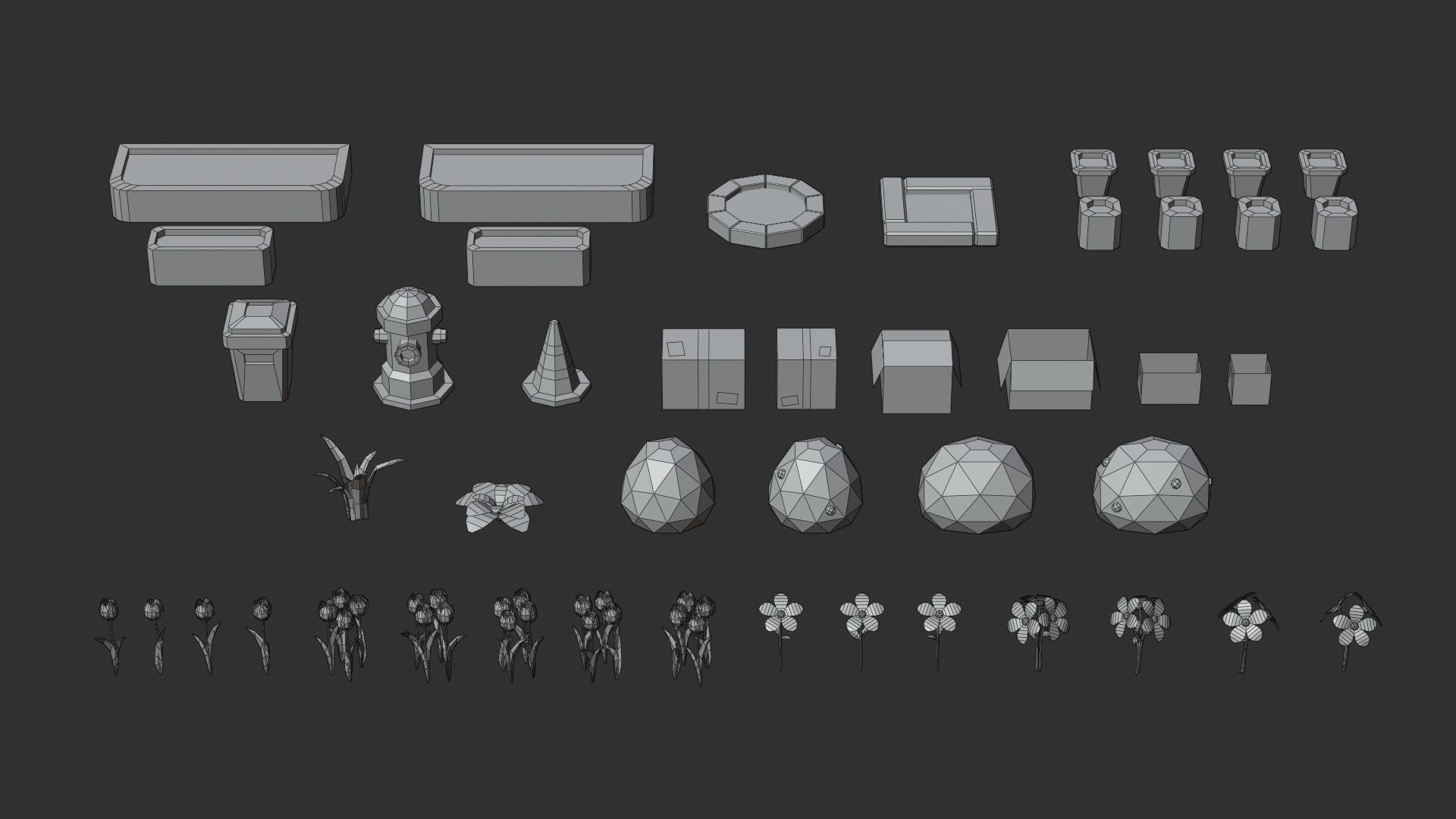 Cartoon Low Poly Modular City Pack Low-poly 3D model_24