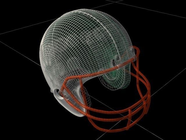 American football helmet 3D model_1