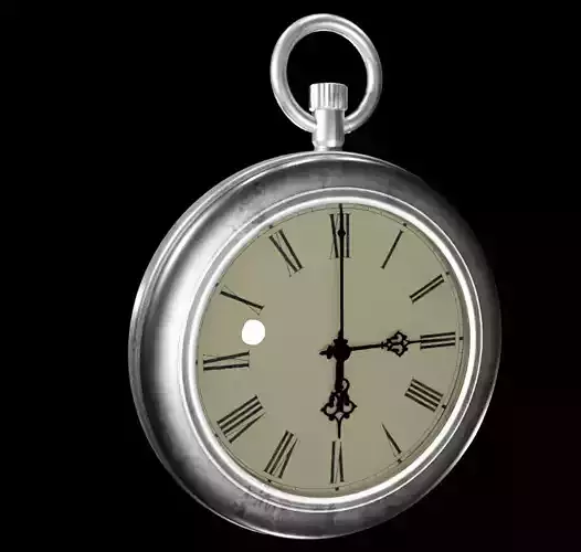 Old Pocket Watch Low-poly 3D model
