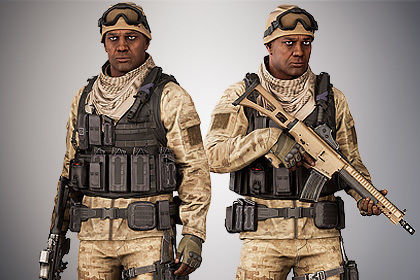 Casual Soldier 02 Low-poly 3D model_6