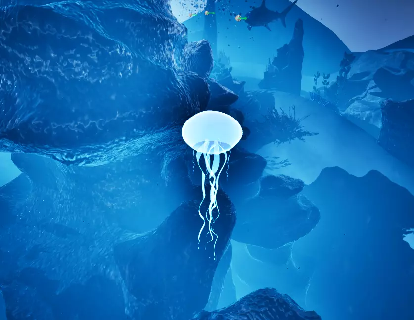 LowPoly Glowing Jellyfish Rigged and Animated with blend file Low-poly 3D model