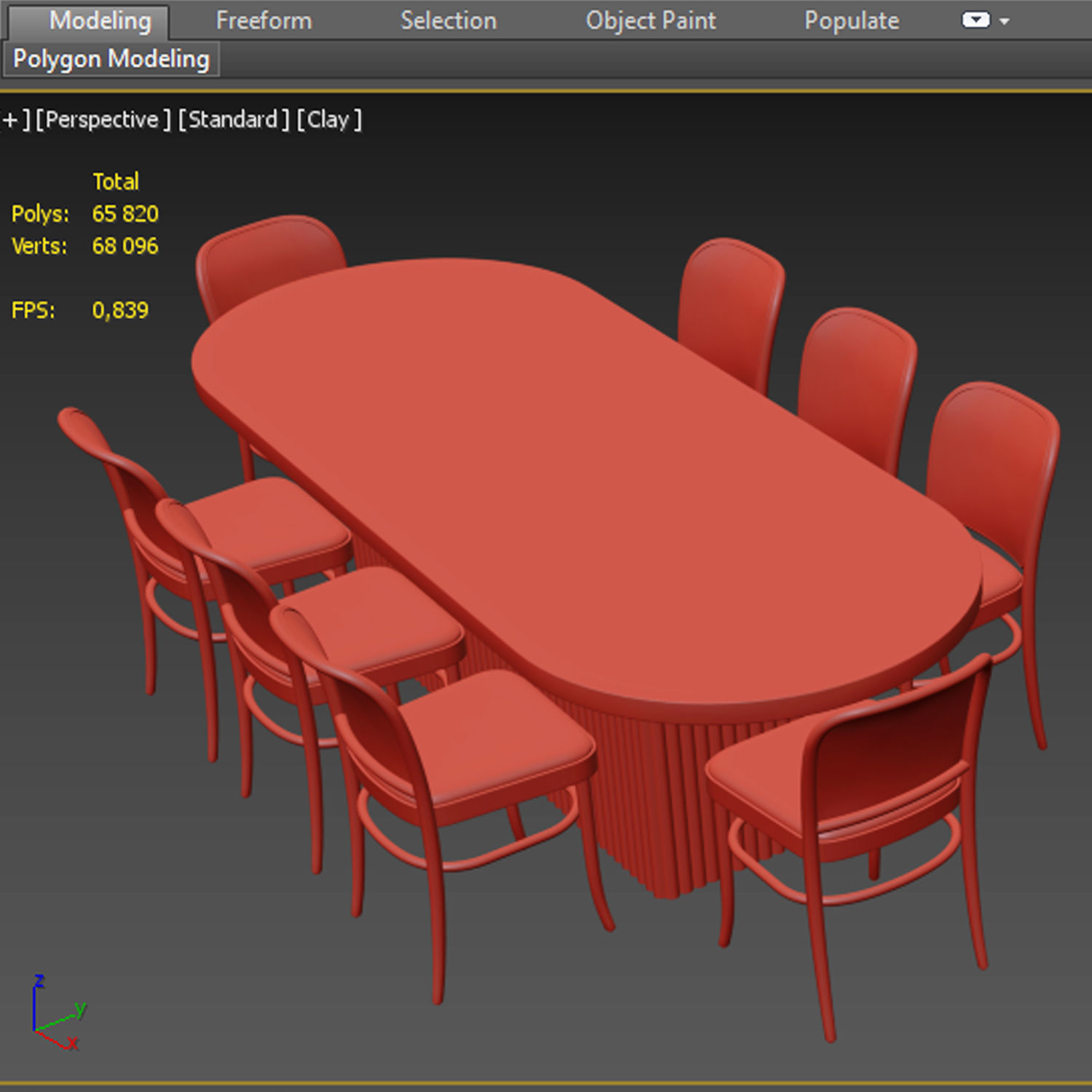 Dining set-49 3D model_5