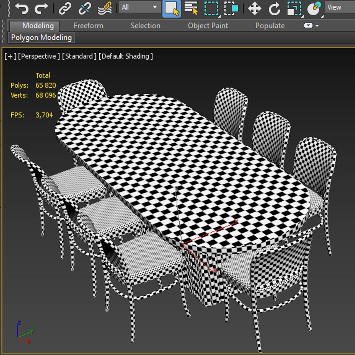 Dining set-49 3D model_6
