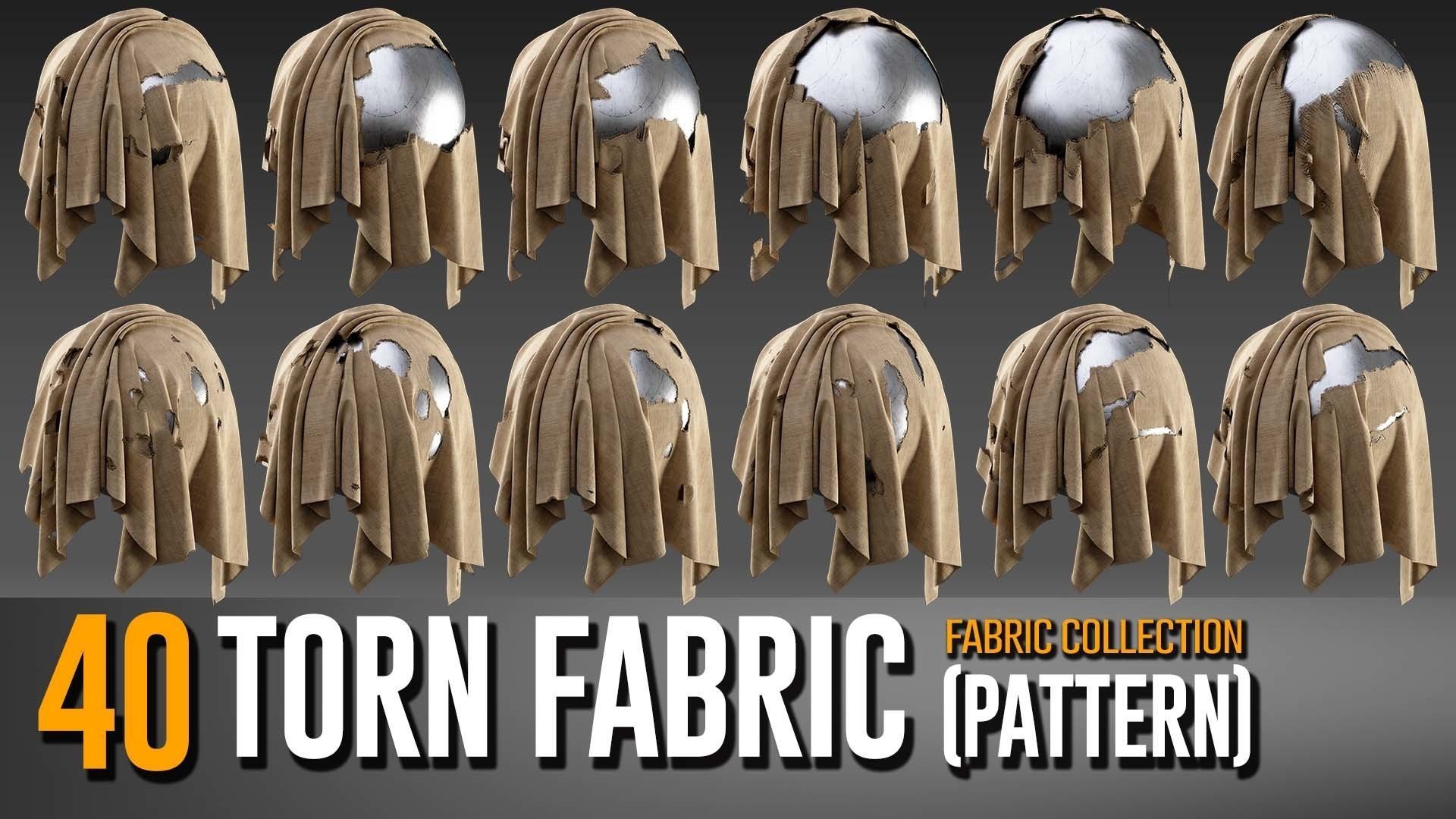 40 Torn fabric Collection- VOL 04 Texture_1